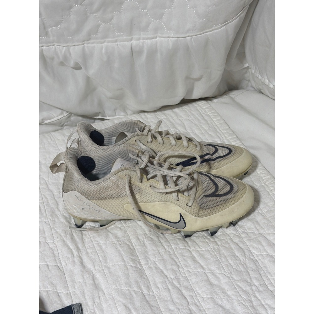 Nike Alpha Huarache 8 Varsity Lacrosse Cleats White Navy Mens Size 7‎